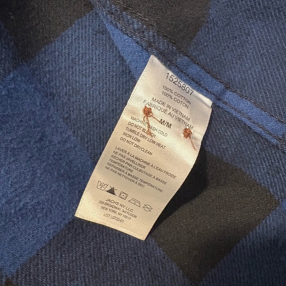 Jachs Blue and Black Casual Button Down Flannel - Picture 4 of 4